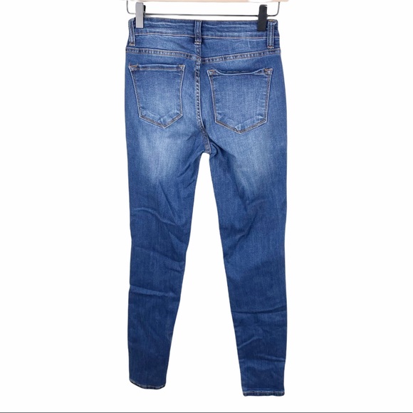 KanCan Mid-Rise Skinny Jeans Medium Wash Denim Style KC11214D Women's Size 24 - Picture 2 of 9